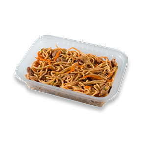Noodles con pollo y salsa Teriyaki